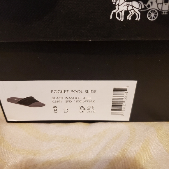 COACH SLIDE SIZE 8 BLACK /GRAY - Picture 2 of 7